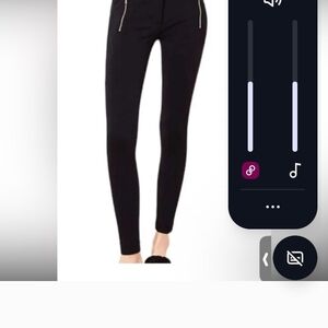 Ann Taylor Black High-Waisted Pants with Zipper Detail